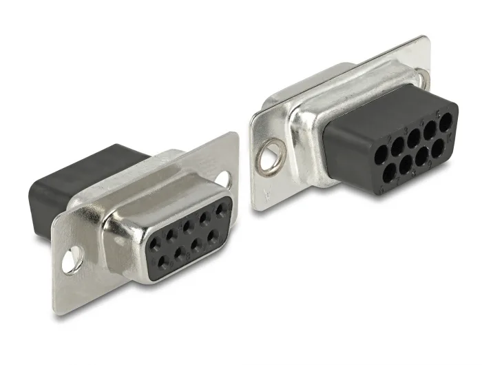 Delock D-Sub 9 Pin Buchse zu RJ50 Buchse Montagesatz grau #2 