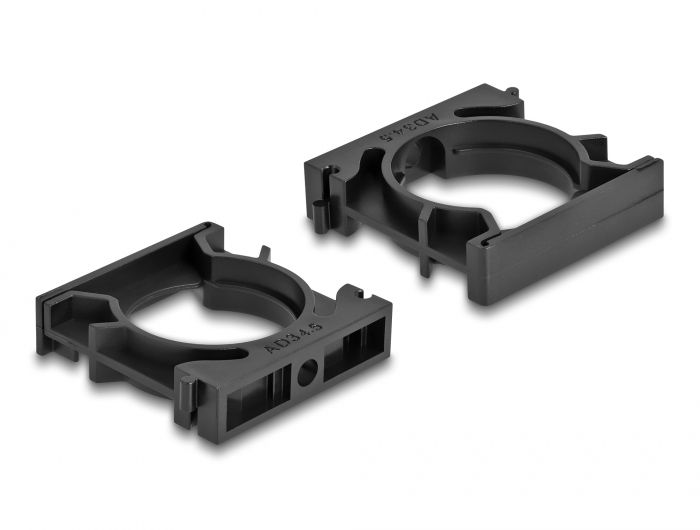 Delock Kabelschlauchhalter mit Verschlussclip 34,5 mm 4 Stück schwarz #2 