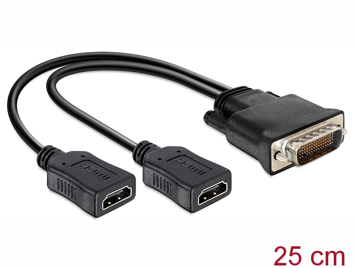Delock Adapter DMS-59 Stecker > 2 x HDMI Buchse 20cm #1 