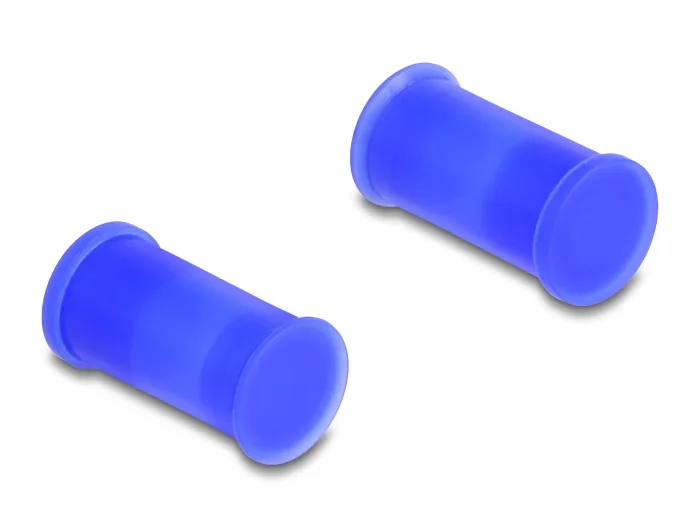 Delock DL4 Staubschutz für Stecker und Buchse, Silikon, 2-teilig, blau 10er Set #3 