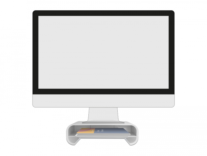 Delock Monitorständer mit Schublade weiß #3 