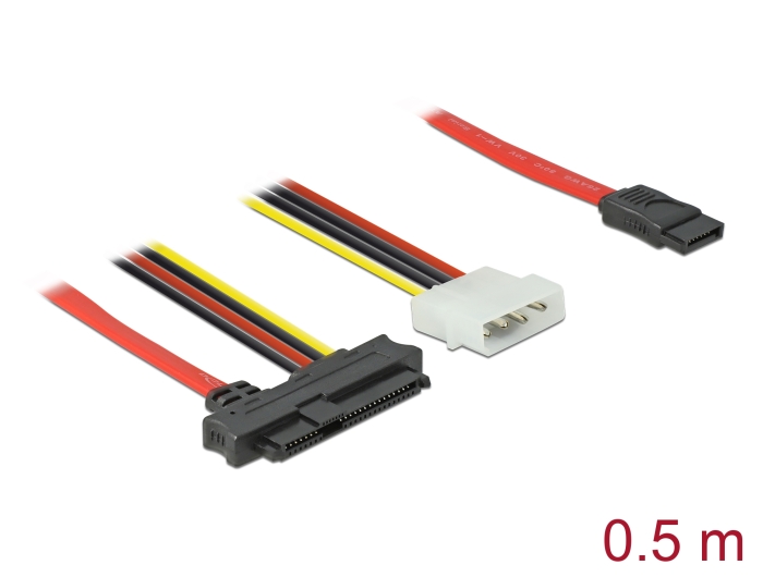 Delock Kabel SAS SFF-8482 + Power > 1 x SATA 7 Pin 0,5 m #1 