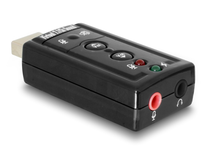 Delock Externer USB 2.0 Sound Adapter Virtual 7.1 - 24 bit / 96 kHz mit S/PDIF #3 