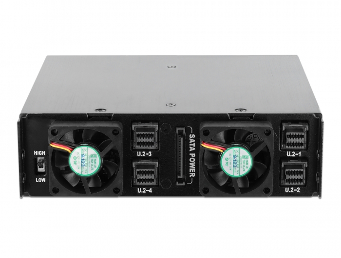 Delock 5.25″ Wechselrahmen für 4 x 2.5″ U.2 NVMe SSD mit abschließbaren Trays #3 