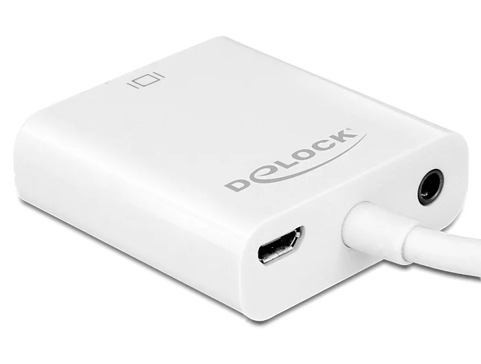 Delock Adapter HDMI Micro-D Stecker > VGA Buchse mit Audio weiß #4 