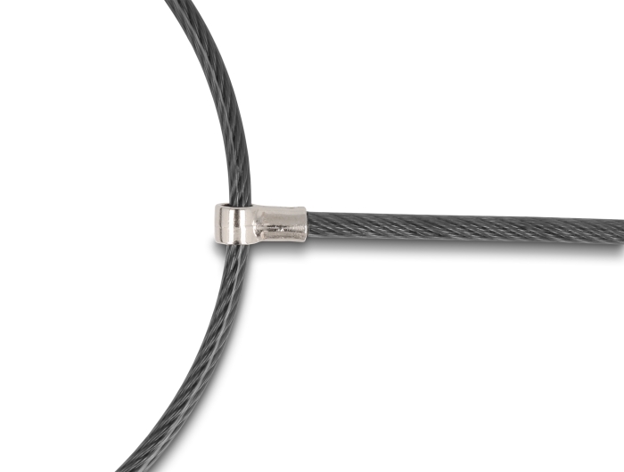 Navilock Dual Notebook Sicherungskabel mit Schlüssel für Kensington Slot 3 x 7 mm und Nano Slot 2,5 x 6 mm #2 