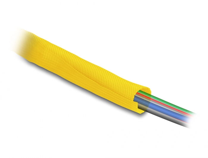 Delock Gewebeschlauch selbstschließend hitzebeständig 5 m x 25 mm gelb #3 