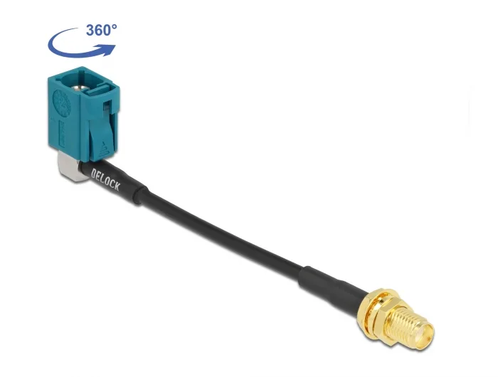 Delock Antennenkabel FAKRA Z Buchse 90° zu SMA Buchse zum Einbau RG-174 10 cm #2 