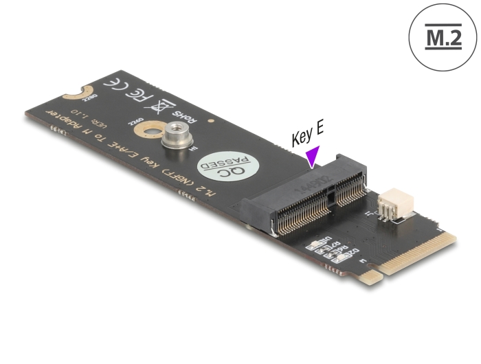 Delock Konverter M.2 Key M Stecker zu M.2 Key E Slot für USB und PCIe Module #1 