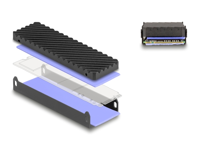 Delock USB Type-C™ 40 Gbps Gehäuse für 1 x M.2 NVMe PCIe SSD #2 
