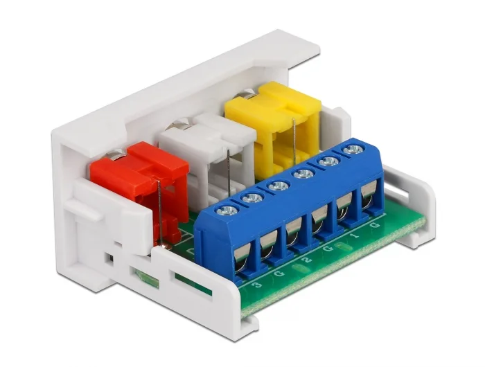 Delock Easy 45 Modul 3 x Cinch Buchse 22,5 x 45 mm #2 