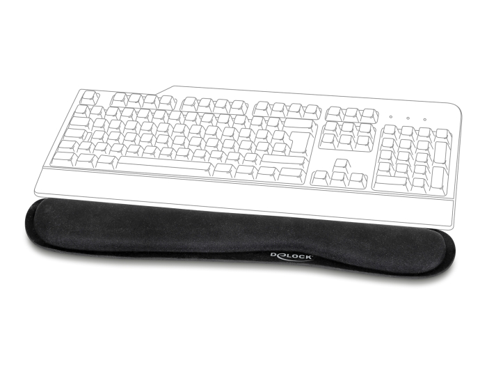 Delock Handgelenkauflage für Tastatur / Notebook schwarz #1 