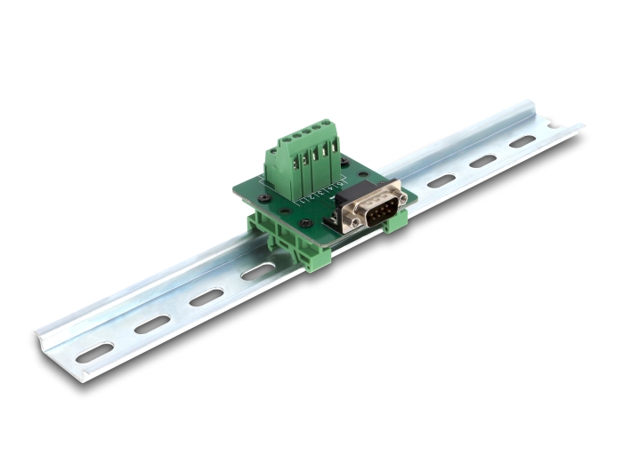 Delock D-Sub 9 Pin Stecker zu Terminalblock für Hutschiene #1 