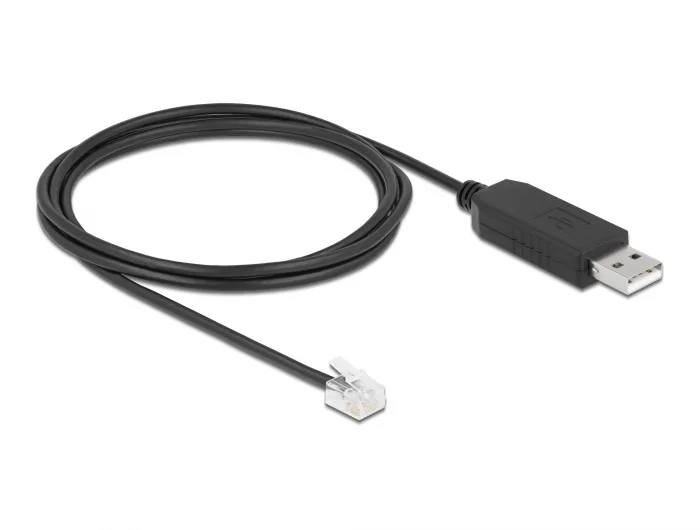 Delock Adapterkabel USB Typ-A zu Seriell RS-232 RJ12 mit ESD Schutz APC 2 m #2 