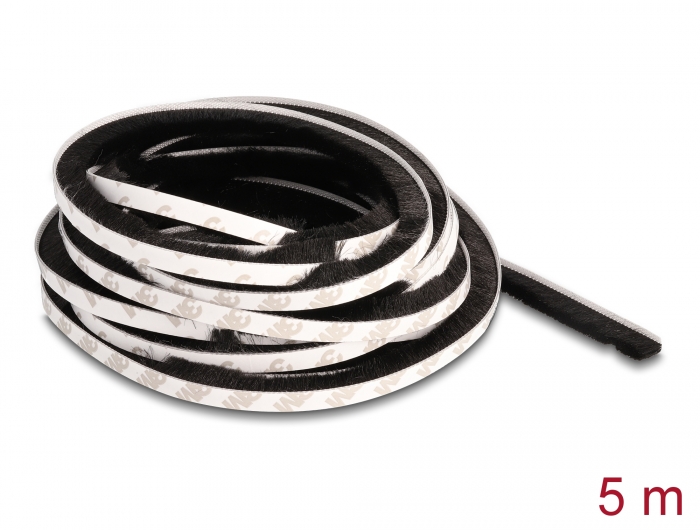 Delock Bürstenstreifen selbstklebend 10 mm - Länge 5 m schwarz #1 