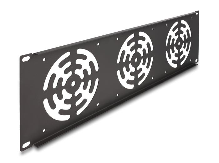 Delock 19″ Rackblende für 3 Lüfter 120 x 120 mm 3 HE dunkelgrau #2 