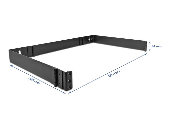 Delock 19″ Wandhalterung 1 HE faltbar schwarz #2 