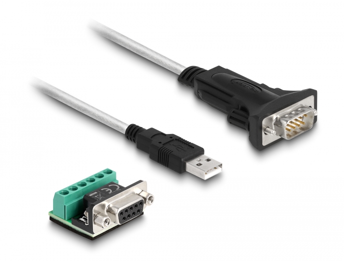 Delock Adapter USB 2.0 Typ-A zu 1 x Seriell RS-422/485 Stecker mit 6 Pin Terminalblock Adapter 5 V 1,8 m #6 