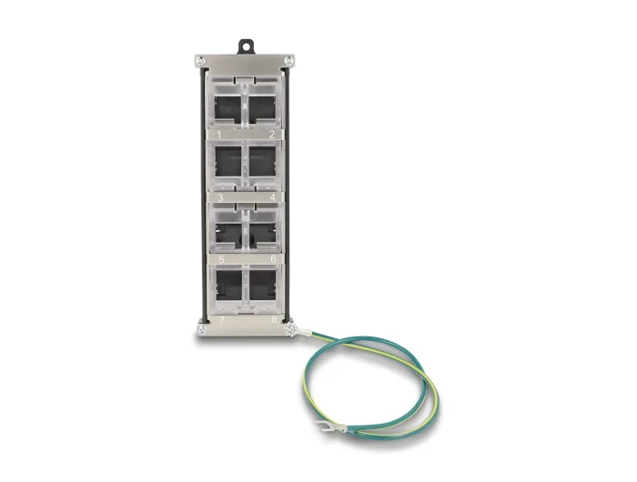 Delock Keystone Halterung 8 Port neigbar für Hutschiene oder Wandmontage #3 