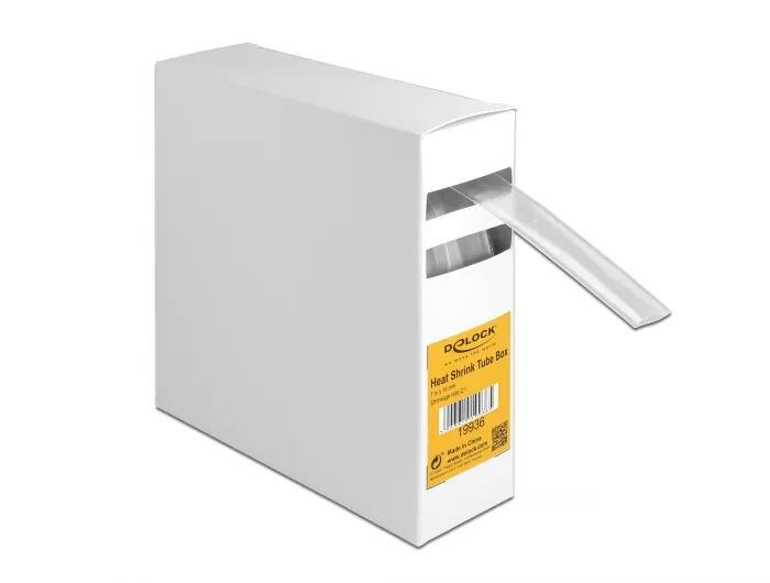 Delock Schrumpfschlauch Box, Schrumpfungsrate 2:1, 7 m x 16 mm transparent #1 