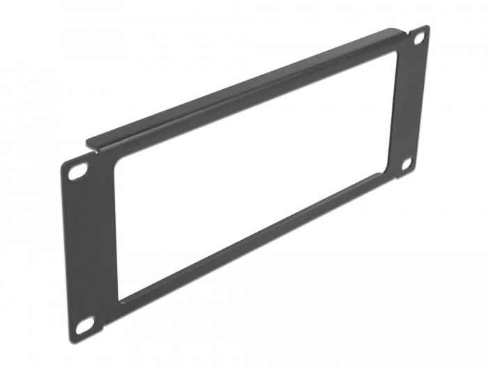 Delock 10″ Netzwerkschrank Panel mit Öffnung 2 HE schwarz #1 