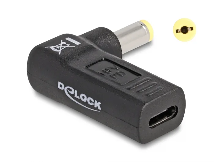 Delock Adapter für Notebook Ladekabel USB Type-C™ Buchse zu Acer 5,5 x 1,7 mm Stecker 90° gewinkelt #1 