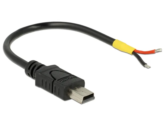 Delock Kabel USB 2.0 Mini-B Stecker > 2 x offene Kabelenden Strom 10 cm Raspberry Pi #2 