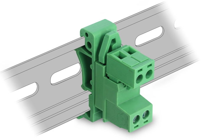 Delock Terminalblock Set für Hutschienen 2 Pin mit Rastermaß 5,08 mm gewinkelt #1 