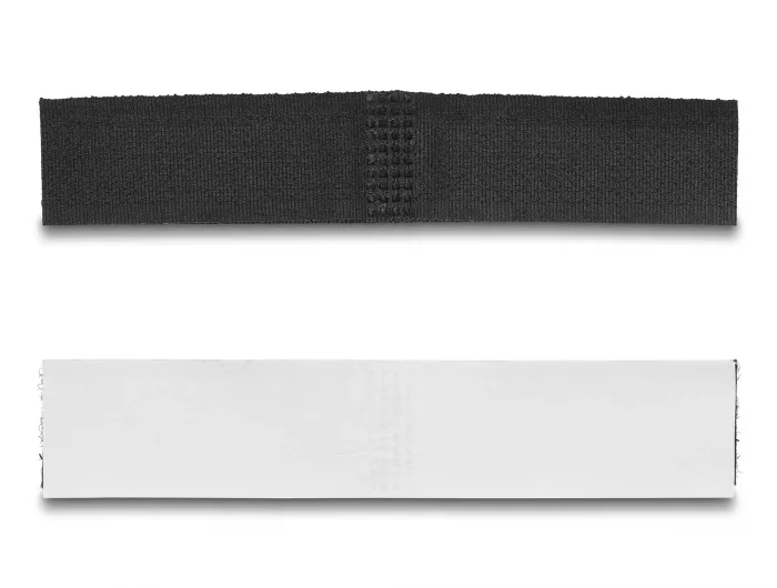 Delock Klett-Kabelhalter selbstklebend L 110 mm x B 20 mm Set 10 Stück schwarz #3 