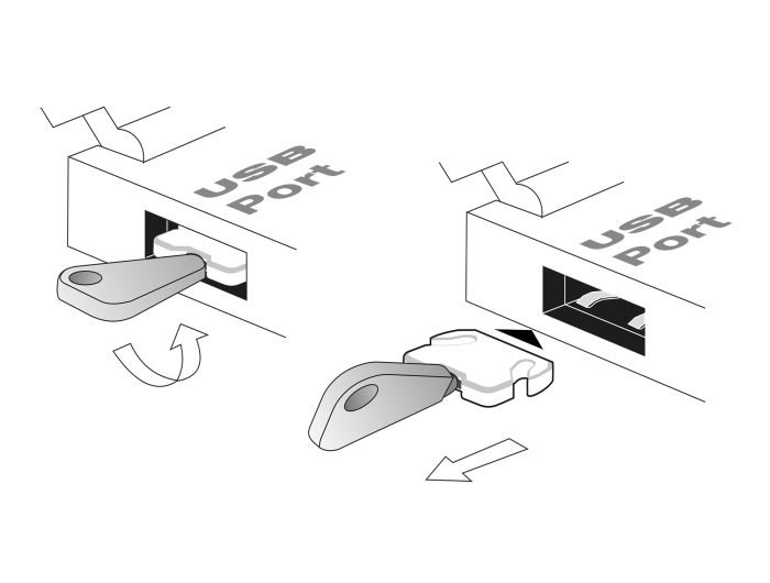 Port Blocker für USB Typ-A Buchse für Delock Artikel 20648 50 Stück #2 