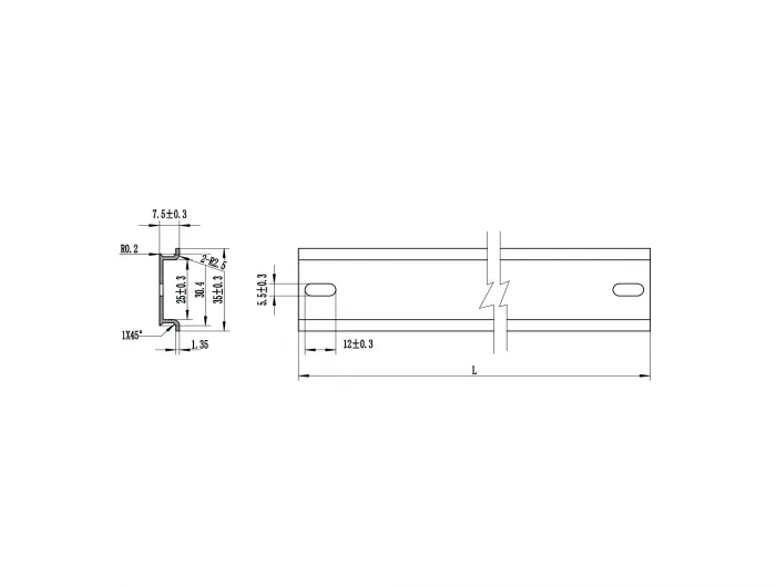 Delock Hutschiene 35 x 7,5 mm (10") Aluminium #3 
