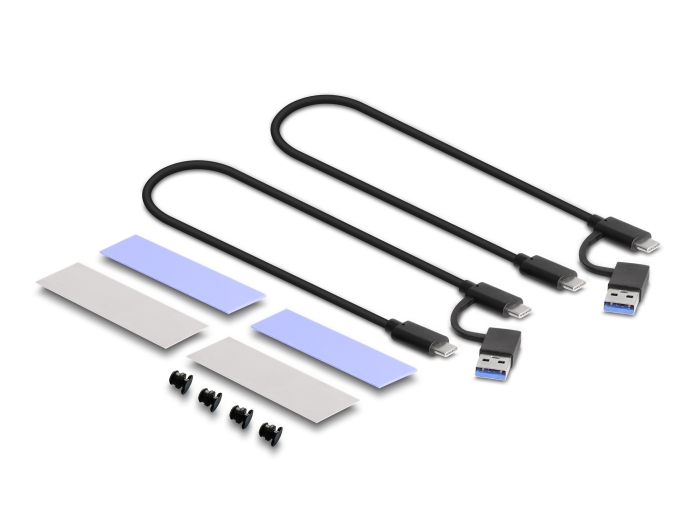 Delock Externes USB Type-C™ Dual Combo Gehäuse für 2 x M.2 NVMe PCIe oder SATA SSD - werkzeugfrei #7 