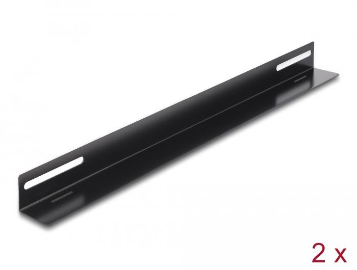 Delock 19″ Tragschiene für Netzwerkschrank 450 x 40 mm 2 Stück #1 