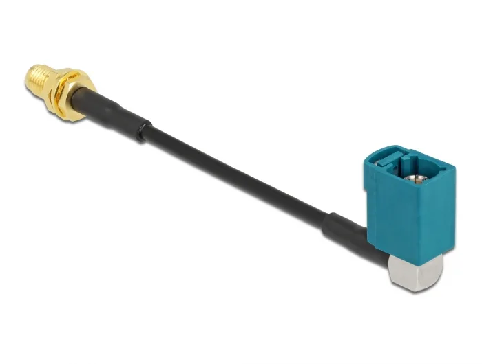 Delock Antennenkabel FAKRA Z Buchse 90° zu SMA Buchse zum Einbau RG-174 10 cm #1 
