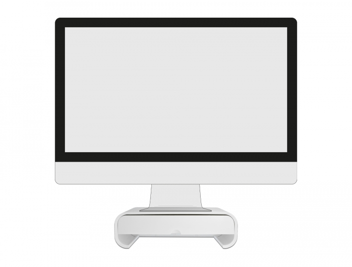 Delock Monitorständer mit Schublade weiß #4 