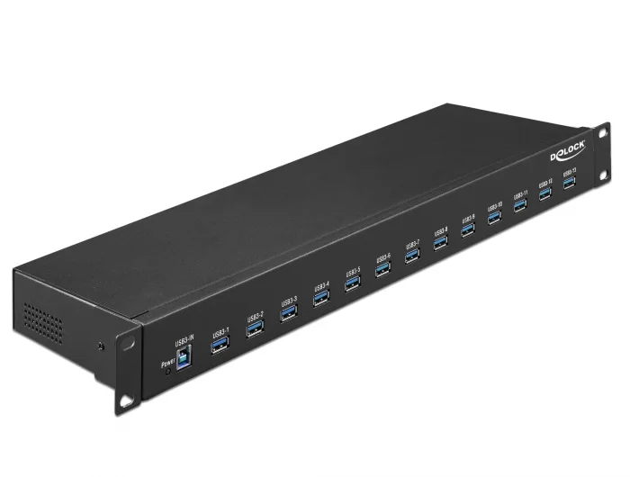 Delock 19″ Industrie Hub 13 x USB 3.1 Gen 1 Typ-A #1 