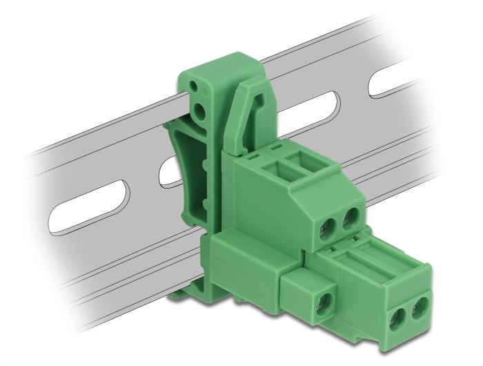 Delock Terminalblock Set für Hutschienen 2 Pin mit Schraubverriegelung #1 