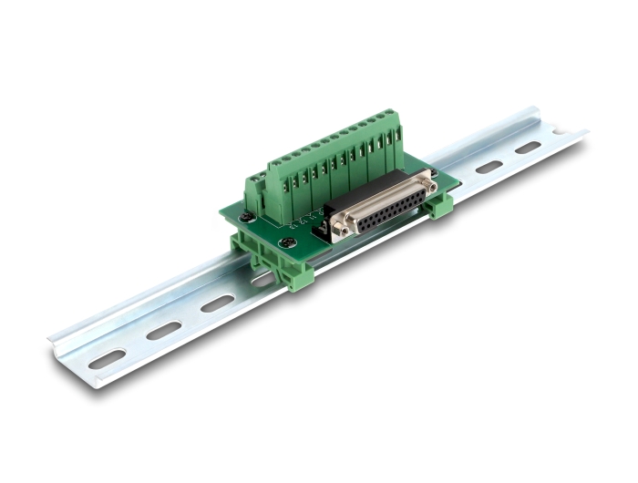 Delock D-Sub 25 Pin Buchse zu Terminalblock für Hutschiene #1 