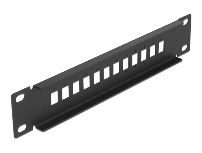 Delock 10″ LWL Patchpanel 12 Port für SC Simplex / LC Duplex 1 HE schwarz #2 