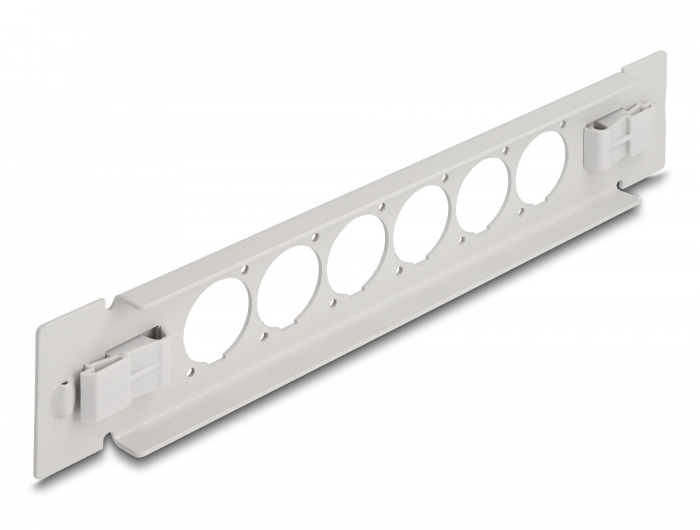 Delock 10″ D-Typ Patchpanel 6 Port werkzeugfrei grau #2 