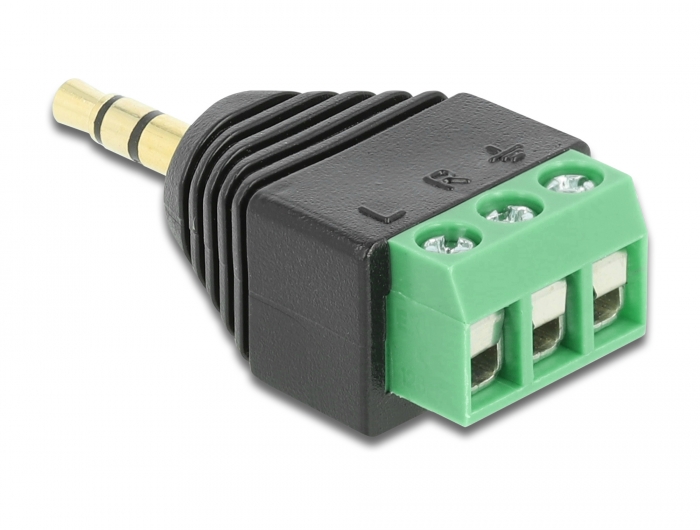 Delock Adapter Klinke Stecker 3,5 mm > Terminalblock 3 Pin #2 