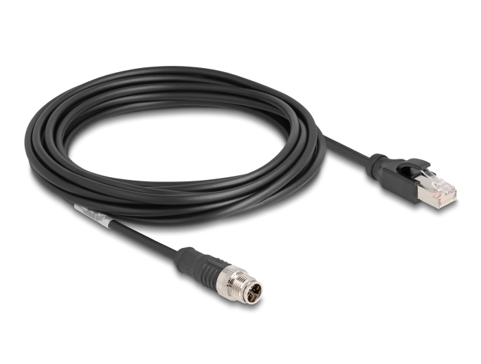 Delock M12 Kabel X-kodiert 8 Pin Stecker zu RJ45 Stecker PVC 5 m #2 