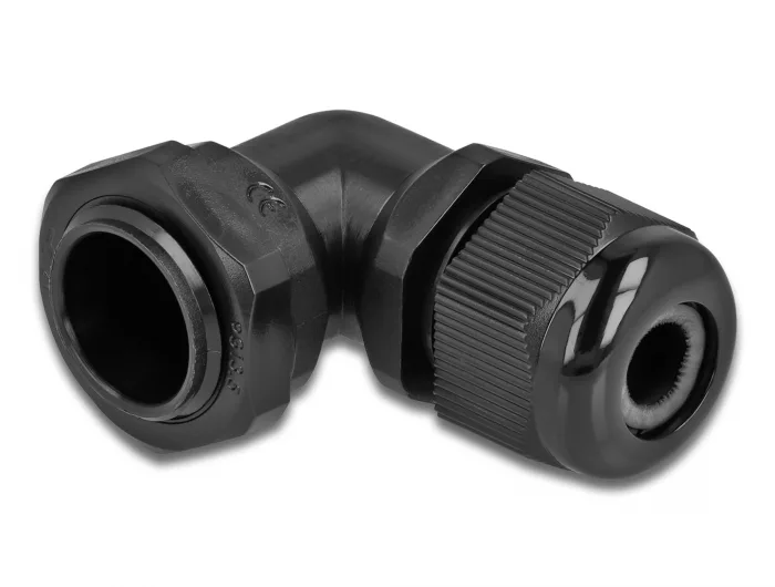 Delock Kabelverschraubung 90° gewinkelt PG13,5 schwarz #1 