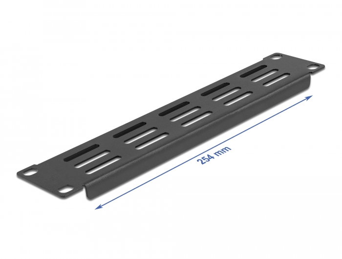 Delock 10″ Netzwerkschrank Panel mit Lüftungsschlitzen horizontal 1 HE schwarz #2 