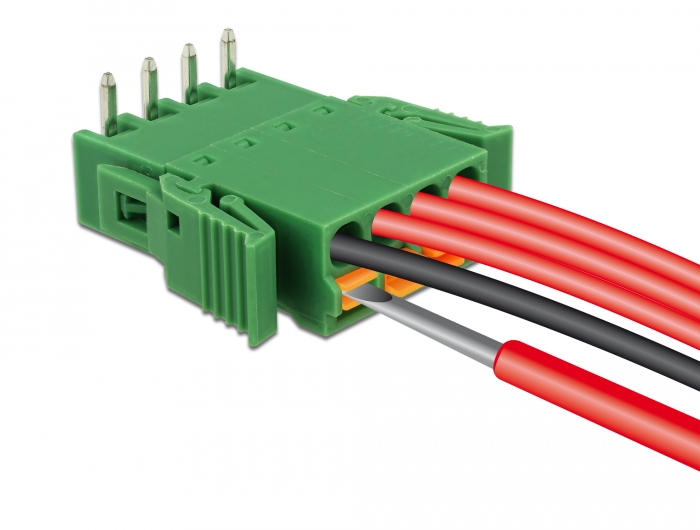 Delock Terminalblock Set für Platine 4 Pin 3,81 mm Rastermaß horizontal #4 