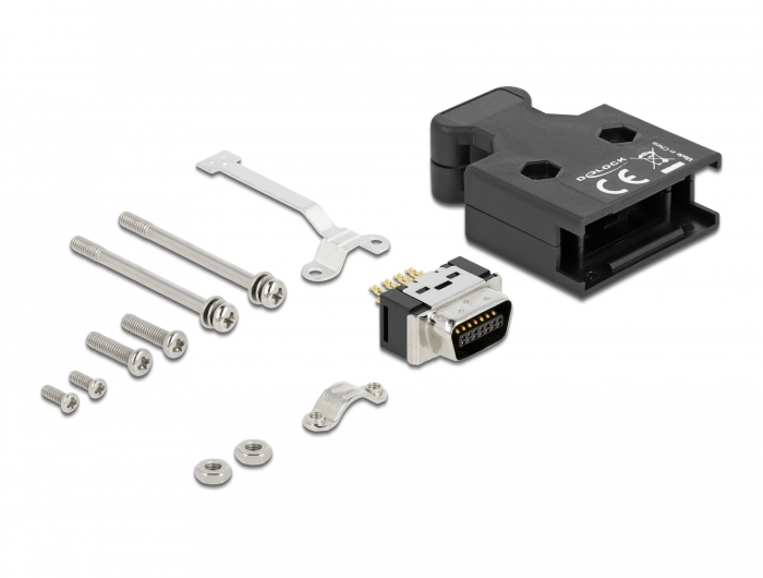 Delock MDR Stecker 14 Pin Lötanschluss mit Gehäuse #1 