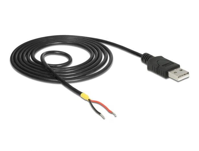 Delock Kabel USB 2.0 Typ-A Stecker > 2 x offene Kabelenden Strom 1,5 m Raspberry Pi #2 