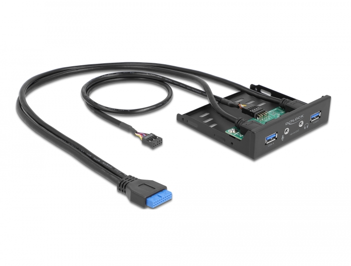 Delock 3.5″ USB 3.2 Gen 1 Front Panel 2 x USB Typ-A + HD-Audio #3 