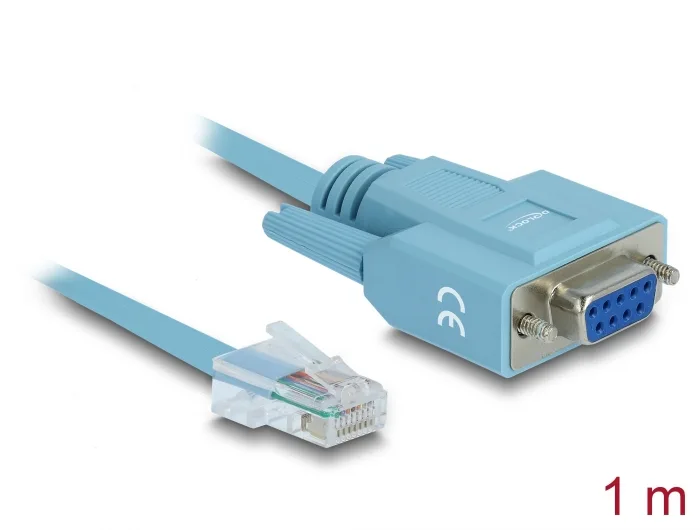Delock Adapter RS-232 DB9 Buchse > 1 x Seriell RS-232 RJ45 Stecker 1 m #1 