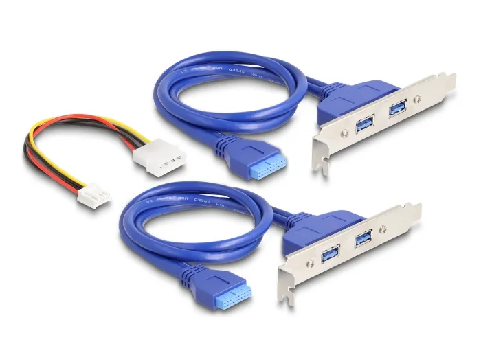 Delock Konverter M.2 Key B+M Stecker zu 4 x USB 5 Gbps Typ-A Buchse mit 50 cm Kabel #3 